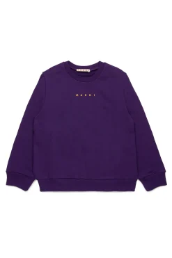 MARNI Felpa girocollo con logo | Bambino Felpe | Activewear