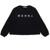MARNI Felpa girocollo con logo in rhinestones | Bambino Felpe | Logomania
