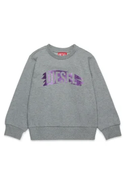 DIESEL Felpa girocollo con logo effetto pennellato | Bambino Felpe | Felpe