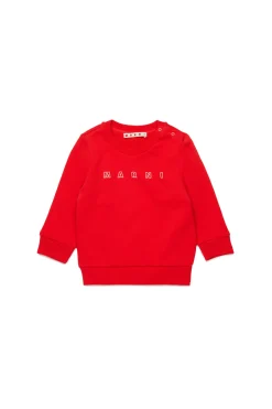 MARNI Felpa girocollo con logo Outline | Bambino Felpe | Logomania