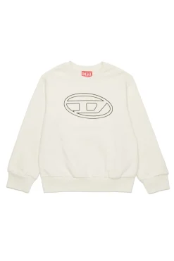 DIESEL Felpa girocollo con logo Oval D | Bambino Felpe