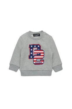 DSQUARED2 Felpa girocollo con stampa D2 USA | Bambino Felpe | Activewear
