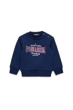 DSQUARED2 Felpa girocollo con stampa college | Bambino Felpe | Activewear