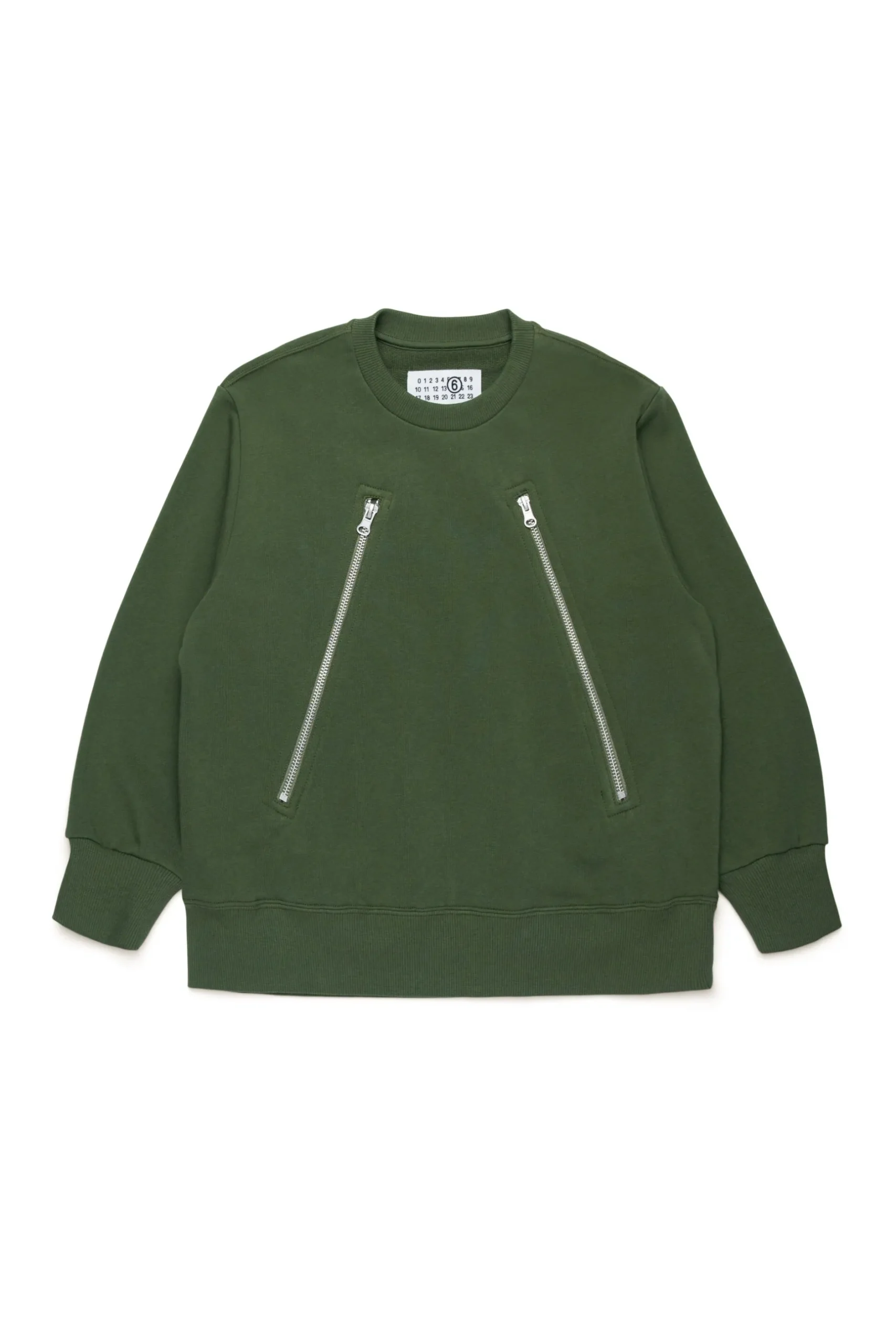 MM6 MAISON MARGIELA Felpa girocollo con zip oblique | Bambino Felpe | Felpe