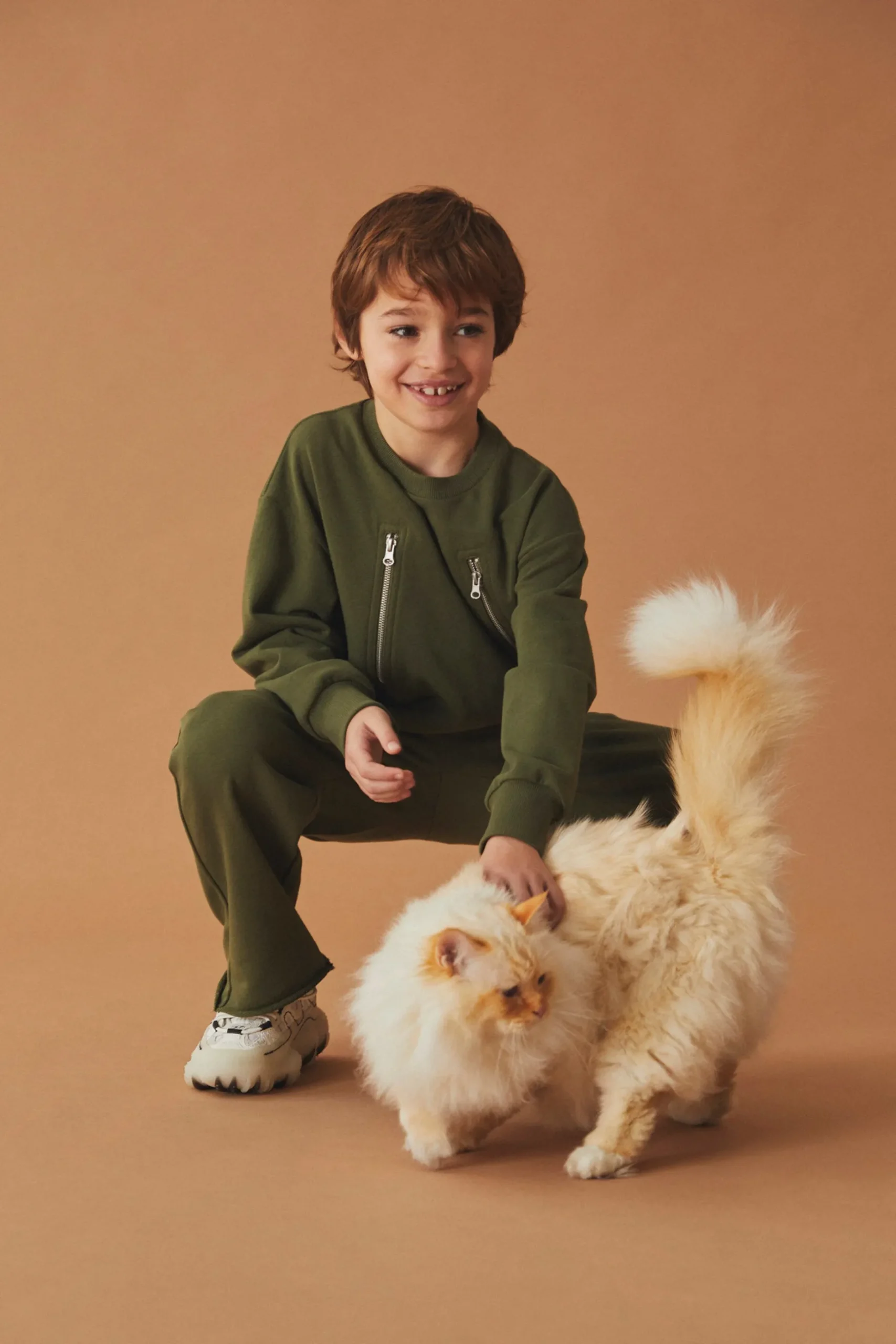 MM6 MAISON MARGIELA Felpa girocollo con zip oblique | Bambino Felpe | Felpe