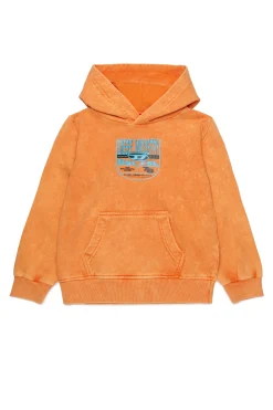 DIESEL Felpa marmorizzata con grafica scudetto | Bambino Felpe