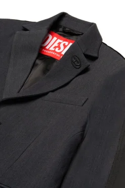 DIESEL Giacca blazer doppio tessuto con logo Oval D | Bambino Party Looks | Party Looks