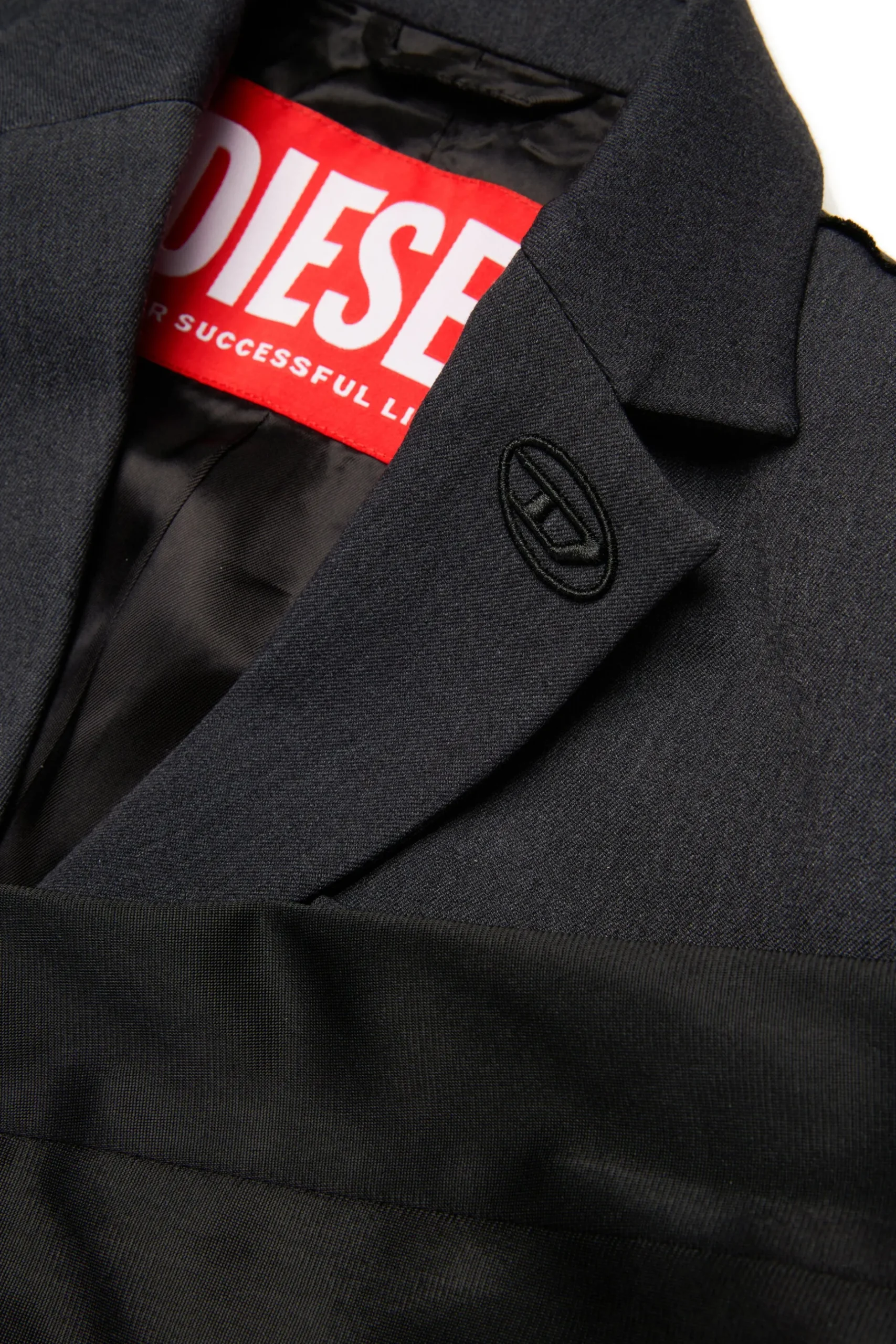DIESEL Giacca blazer doppio tessuto con logo Oval D | Bambino Party Looks | Party Looks