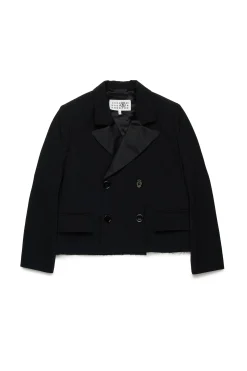 MM6 MAISON MARGIELA Giacca blazer doppiopetto in fresco di lana | Bambino Giacche E Cappotti | Party Looks