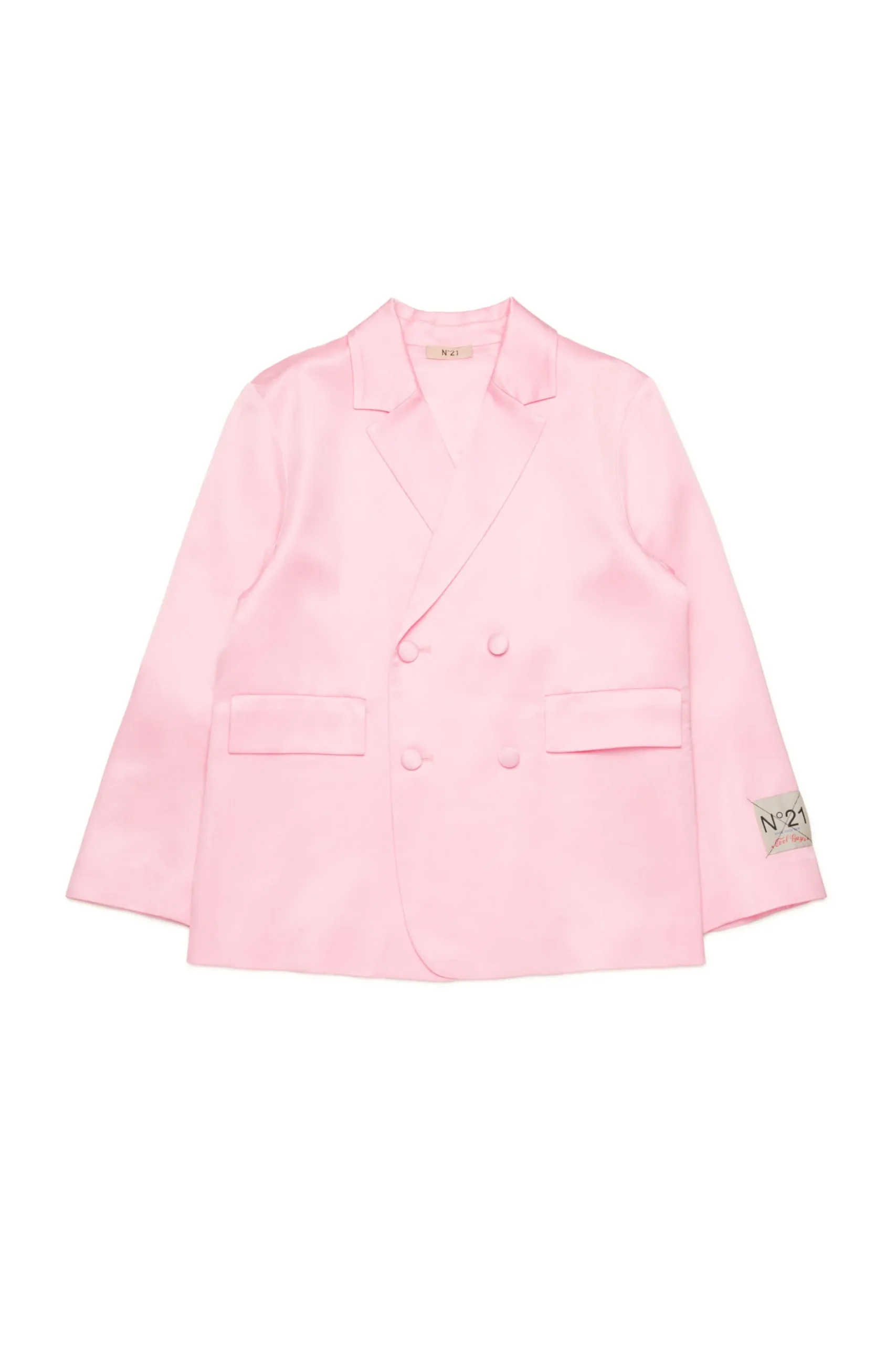 N°21 Giacca blazer in satin doppiopetto | Bambino Giacche E Cappotti | Party Looks
