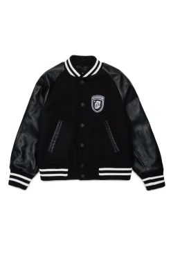 DSQUARED2 Giacca bomber in panno con logo college | Bambino Giacche E Cappotti | Giacche E Cappotti