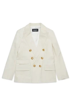 DSQUARED2 Giacca doppiopetto in twill | Bambino Giacche E Cappotti | Giacche E Cappotti