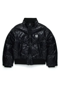 DIESEL Giacca imbottita bomber con stampa allover e patch | Giacche E Cappotti