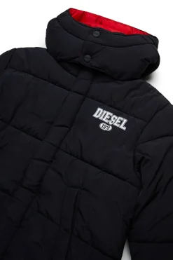 DIESEL Giacca imbottita con stampa 1978 e logo su cappuccio | Bambino Giacche E Cappotti | Giacche E Cappotti