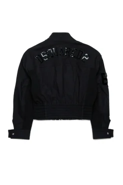 DSQUARED2 Giacca in cotone tecnico con logo | Bambino Giacche E Cappotti | Logomania