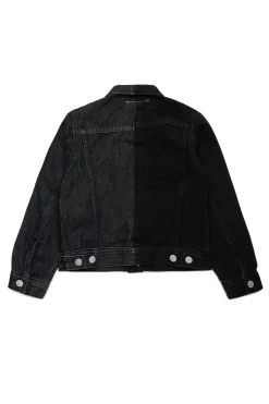MM6 MAISON MARGIELA Giacca in denim bicolor con lettering | Bambino Giacche E Cappotti | Denim-Mania