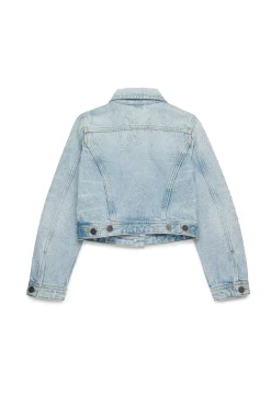 DIESEL Giacca in denim chiaro con microstones | Bambino Giacche E Cappotti | Denim-Mania
