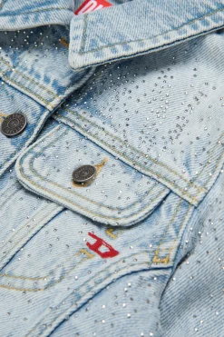 DIESEL Giacca in denim chiaro con microstones | Bambino Giacche E Cappotti | Denim-Mania
