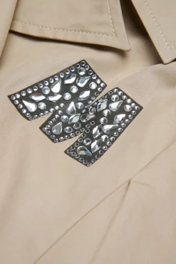 MARNI Giacca trench con logo Rhinestones | Bambino Giacche E Cappotti | Party Looks