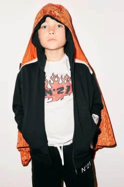 N°21 Giacca windbreaker allover Glitch | Bambino Logomania | Logomania