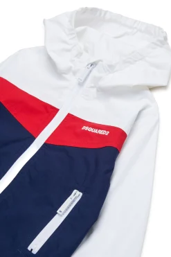DSQUARED2 Giacca windbreaker colorblock stile tennis | Bambino Giacche E Gilet | Activewear