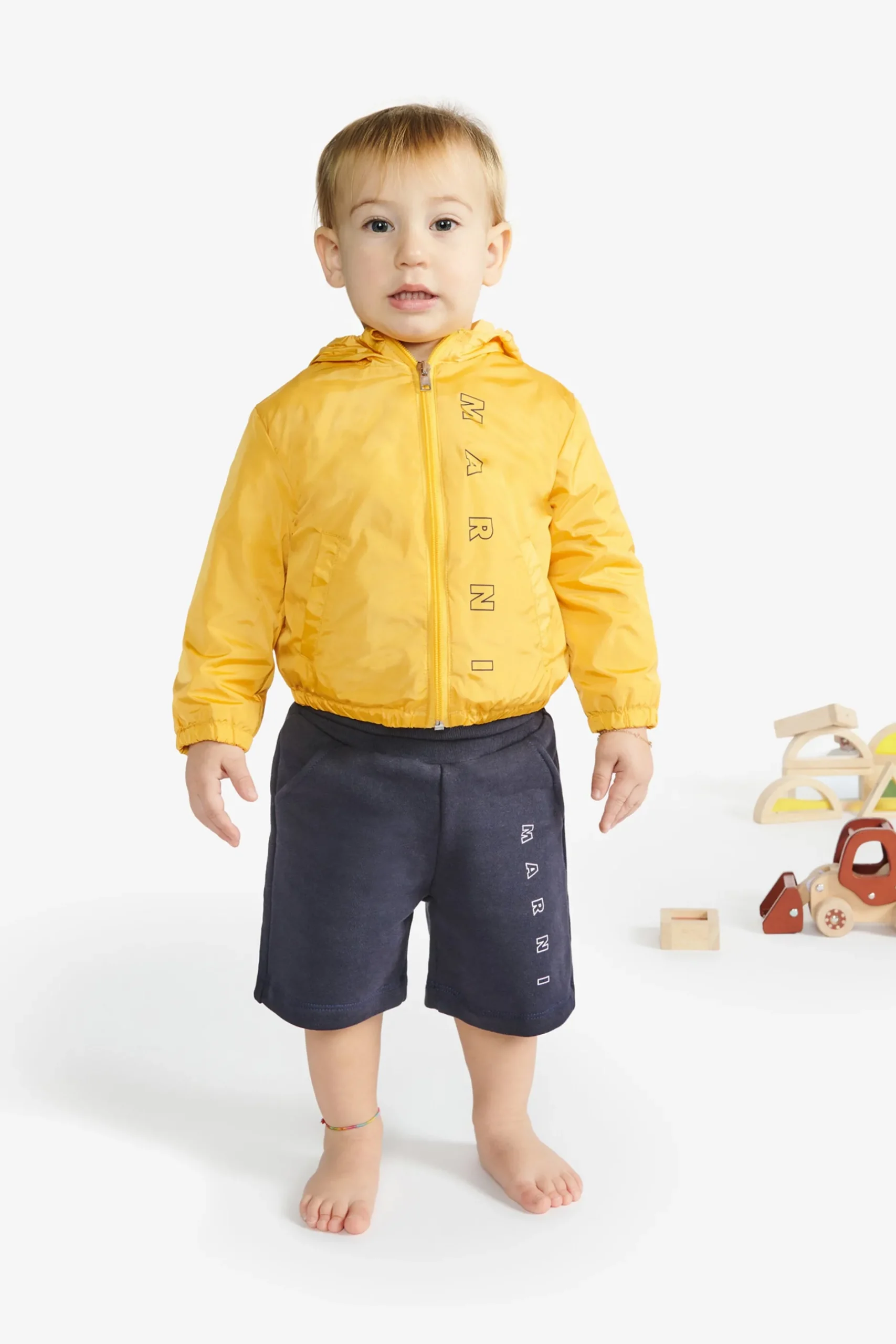 MARNI Giacca windbreaker con logo Outline | Bambino Giacche E Gilet | Logomania