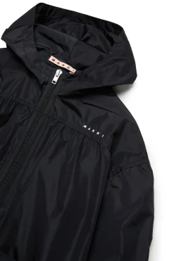 MARNI Giacca windbreaker lunga con logo | Giacche E Cappotti
