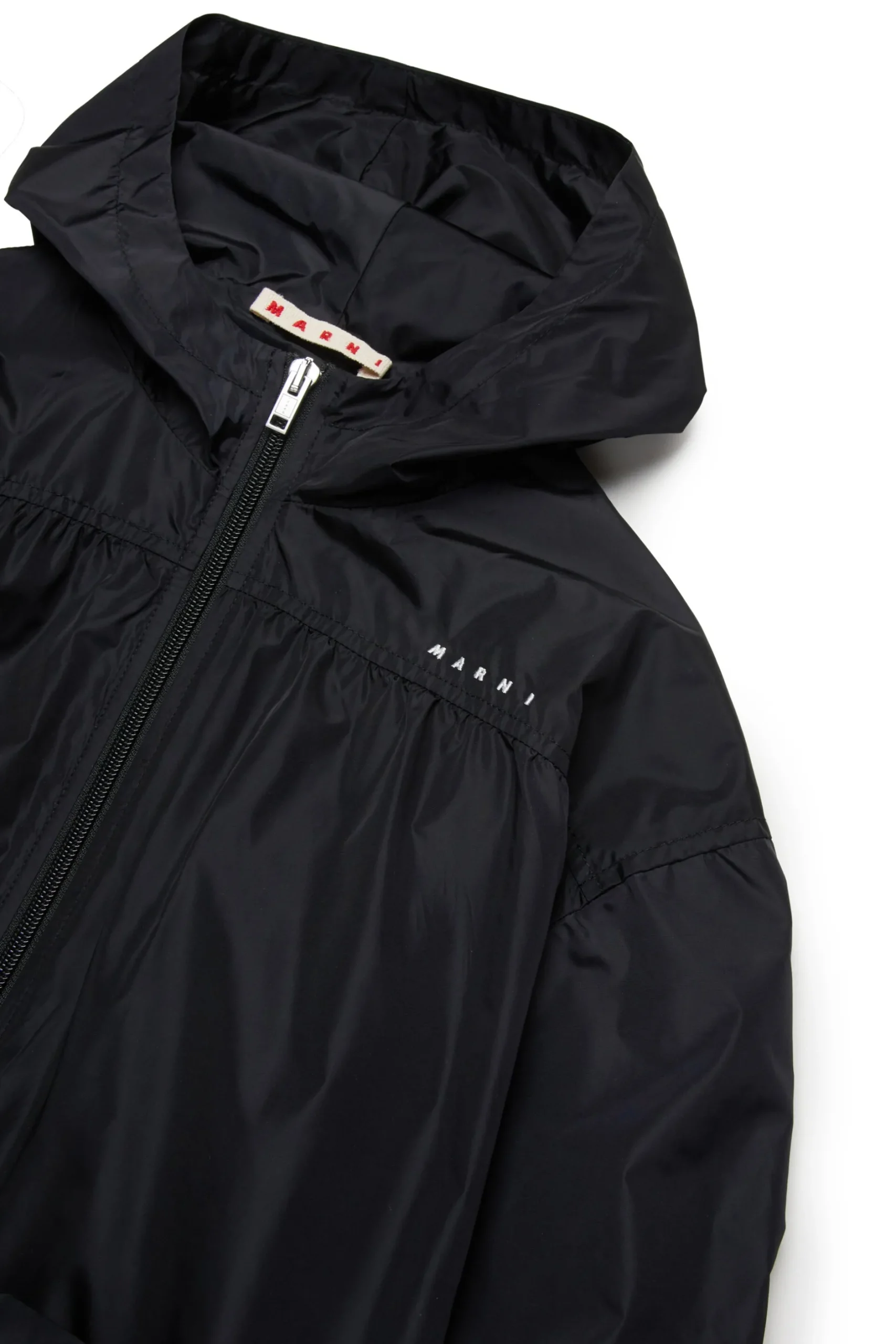 MARNI Giacca windbreaker lunga con logo | Giacche E Cappotti