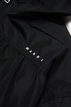MARNI Giacca windbreaker lunga con logo | Giacche E Cappotti
