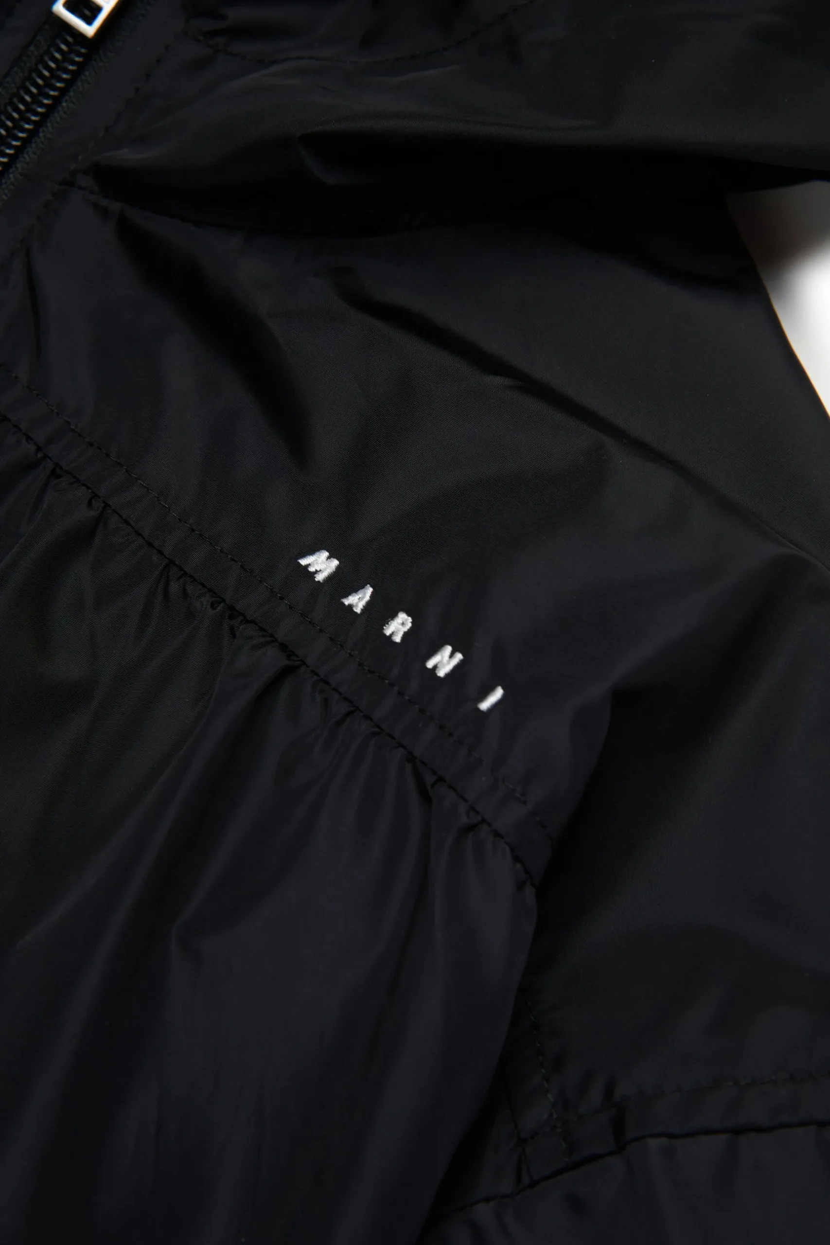 MARNI Giacca windbreaker lunga con logo | Giacche E Cappotti