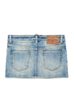 DSQUARED2 Gonna in denim effetto marmorizzato | Bambino Gonne | Denim-Mania