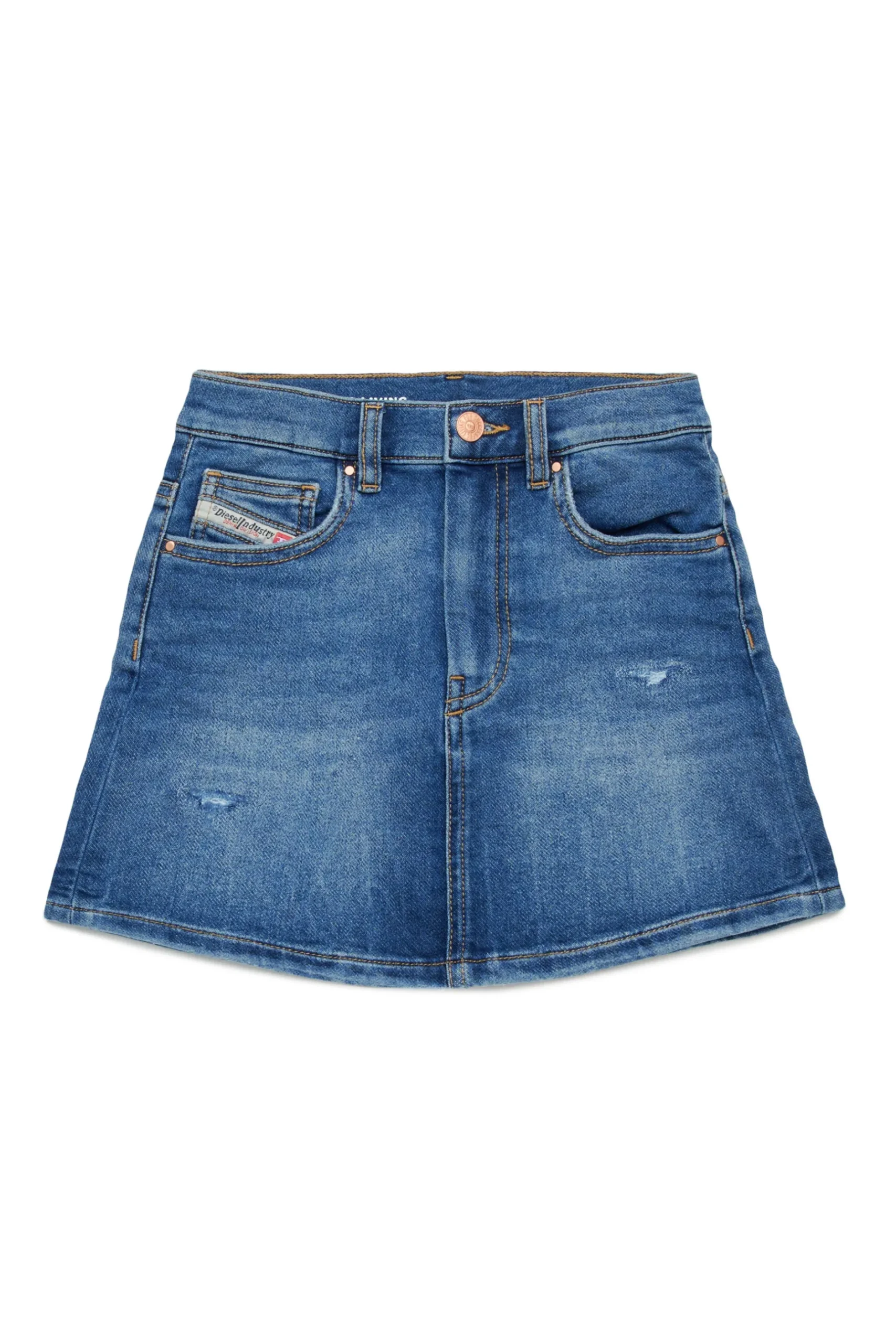 DIESEL Gonna in JoggJeans® blu medio con rotture | Bambino Gonne | Denim-Mania