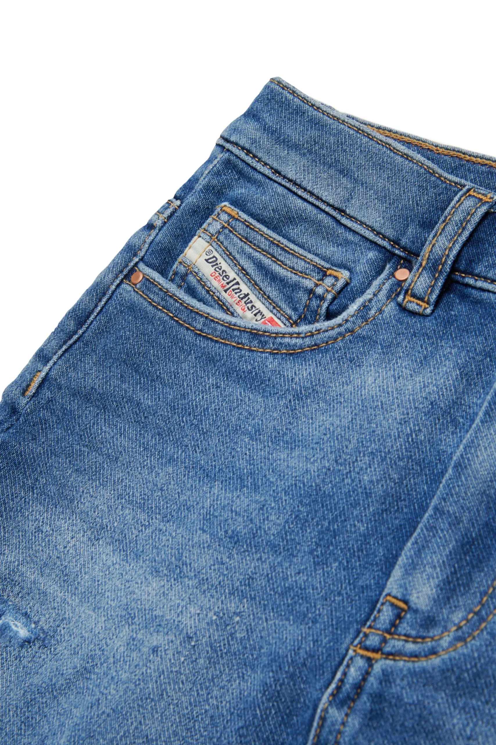 DIESEL Gonna in JoggJeans® blu medio con rotture | Bambino Gonne | Denim-Mania