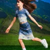 DIESEL Gonna in maglia effetto denim solarizzato | Gonne