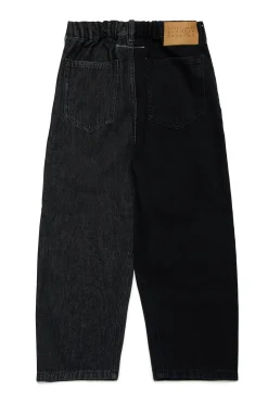 MM6 MAISON MARGIELA Jeans bicolor con lettering | Bambino Jeans | Denim-Mania
