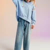 MM6 MAISON MARGIELA Jeans blu sfumato con color spots | Bambino Jeans | Denim-Mania