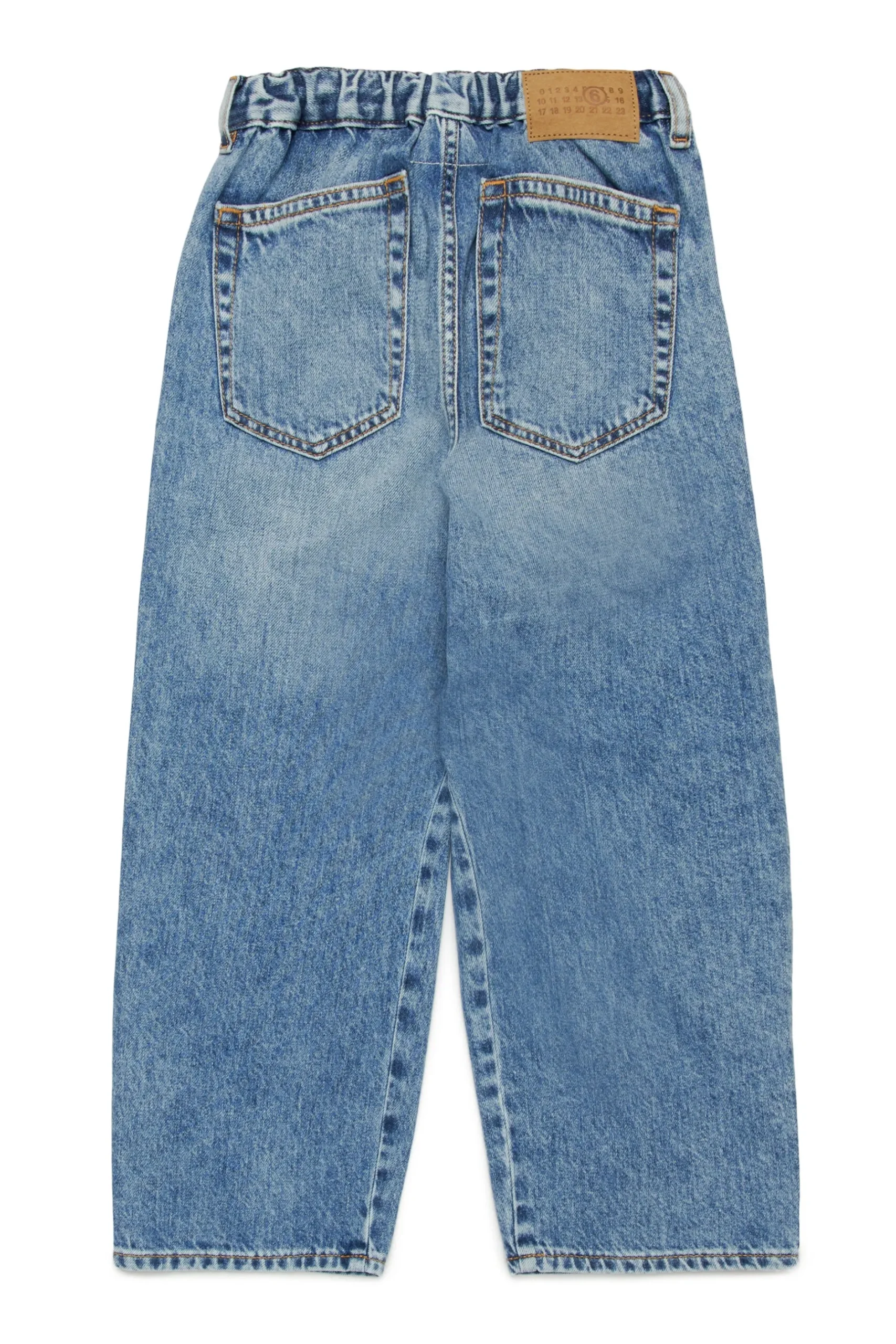 MM6 MAISON MARGIELA Jeans blu sfumato con color spots | Bambino Jeans | Denim-Mania
