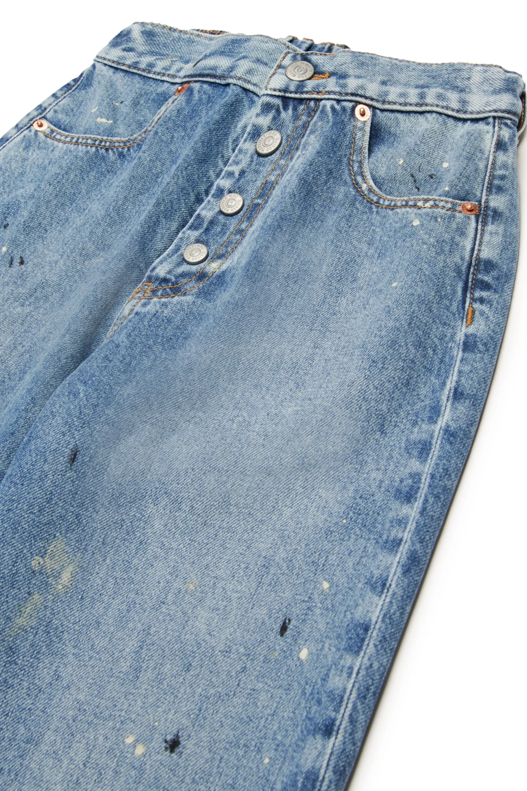 MM6 MAISON MARGIELA Jeans blu sfumato con color spots | Bambino Jeans | Denim-Mania