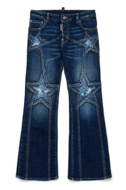 DSQUARED2 Jeans bootcut scuro con Super Star | Bambino Jeans | Denim-Mania