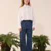 MM6 MAISON MARGIELA Jeans cargo blu medio con Numeric logo | Bambino Jeans | Denim-Mania