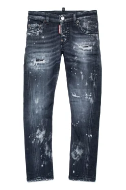 DSQUARED2 Jeans skinny nero effetto destroyed - Twist | Bambino Denim-Mania | Denim-Mania
