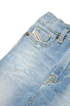 DIESEL Jeans straight chiaro con abrasioni - D-Jools-B | Bambino Jeans | Denim-Mania