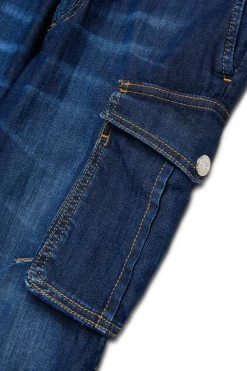 DSQUARED2 Jeans tapered scuro con tasche cargo | Bambino Denim-Mania | Denim-Mania