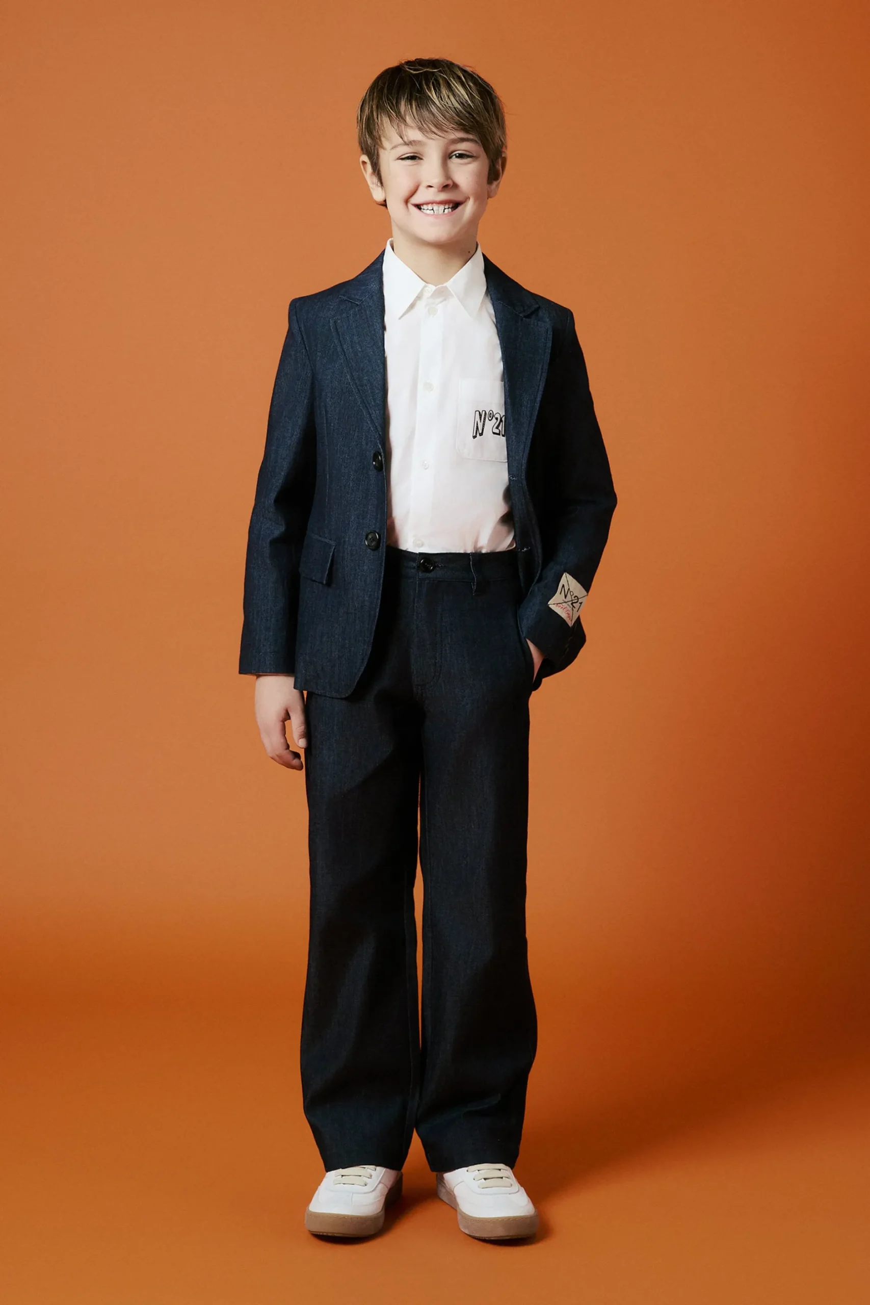 N°21 Jeans wide leg in denim chambray | Bambino Party Looks | Party Looks