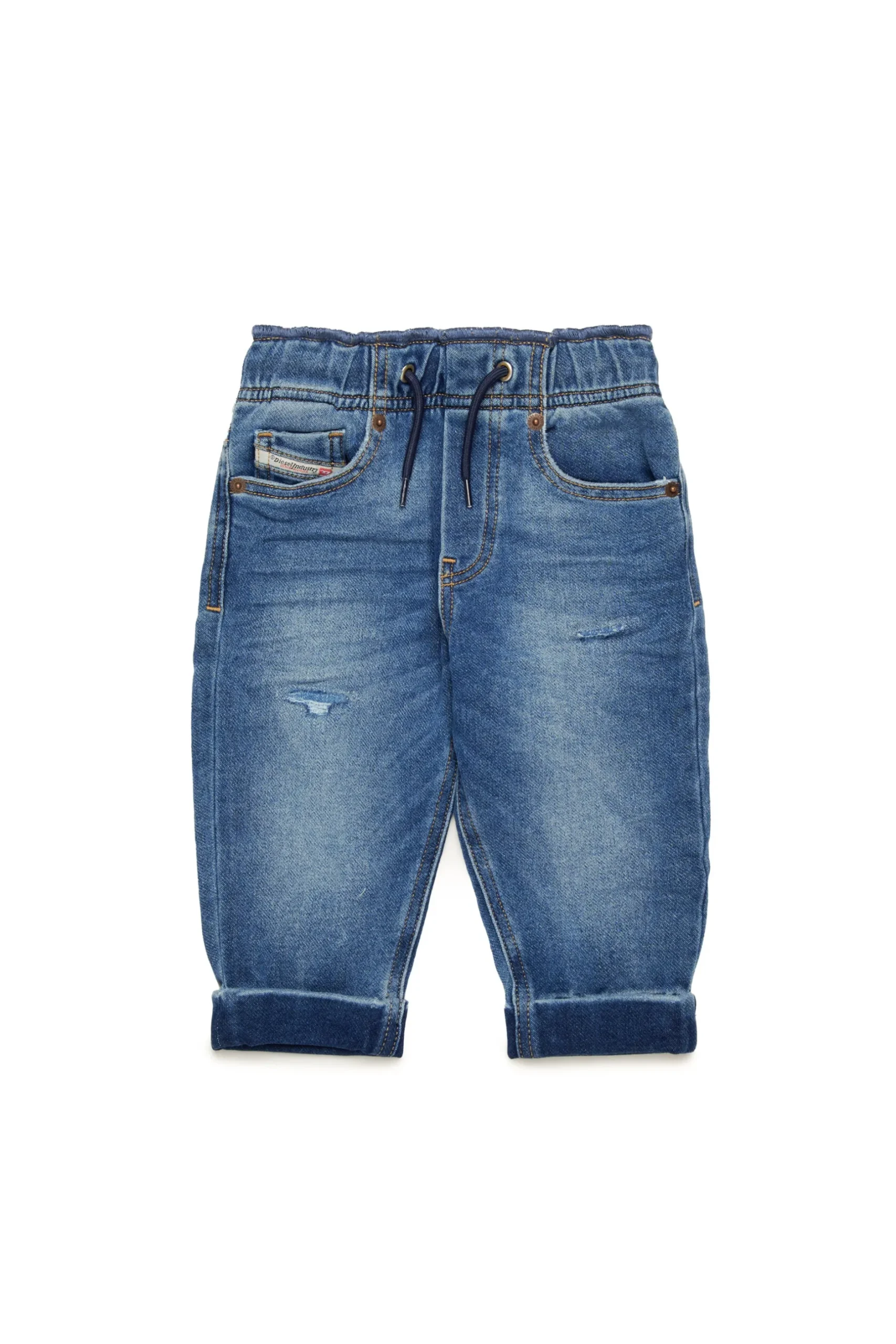 DIESEL JoggJeans® relaxed blu medio con rotture - D-Marcie-B | Bambino Jeans | Denim-Mania