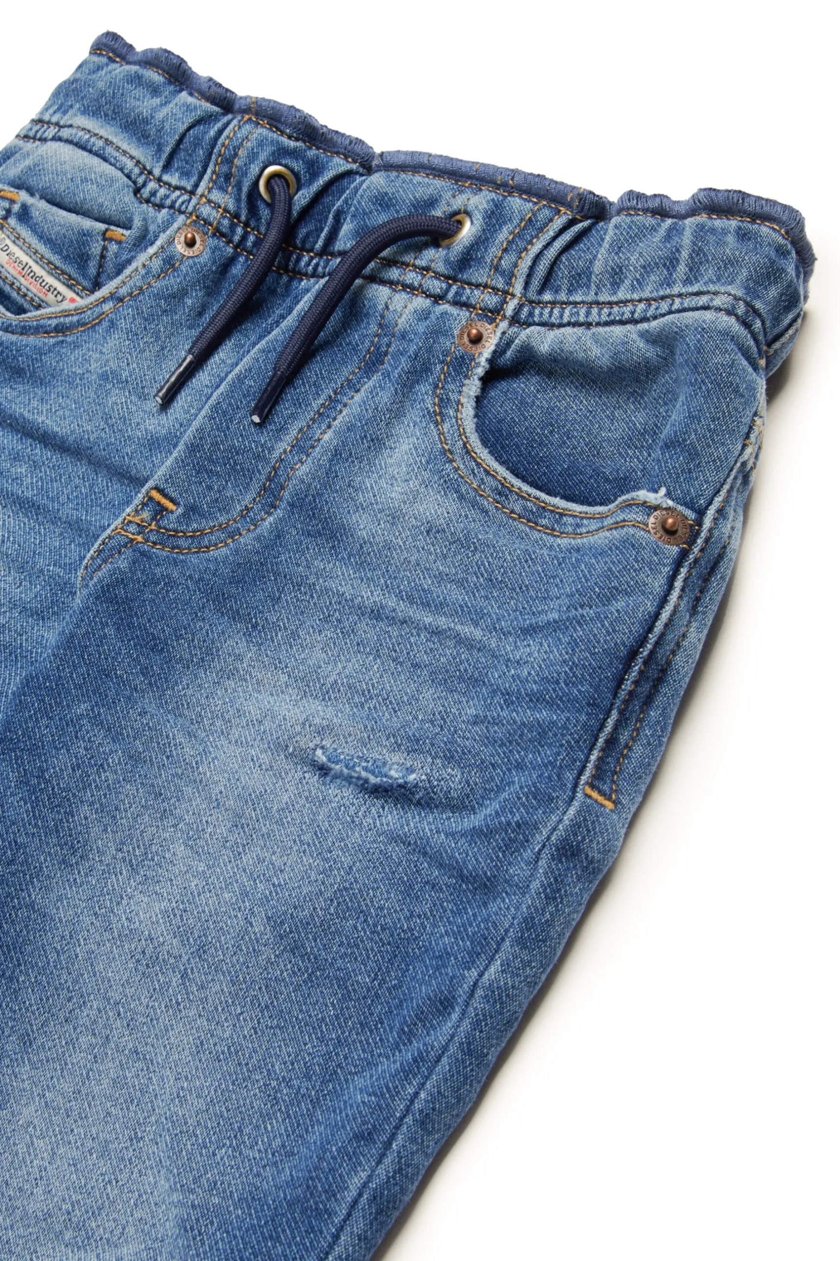 DIESEL JoggJeans® relaxed blu medio con rotture - D-Marcie-B | Bambino Jeans | Denim-Mania