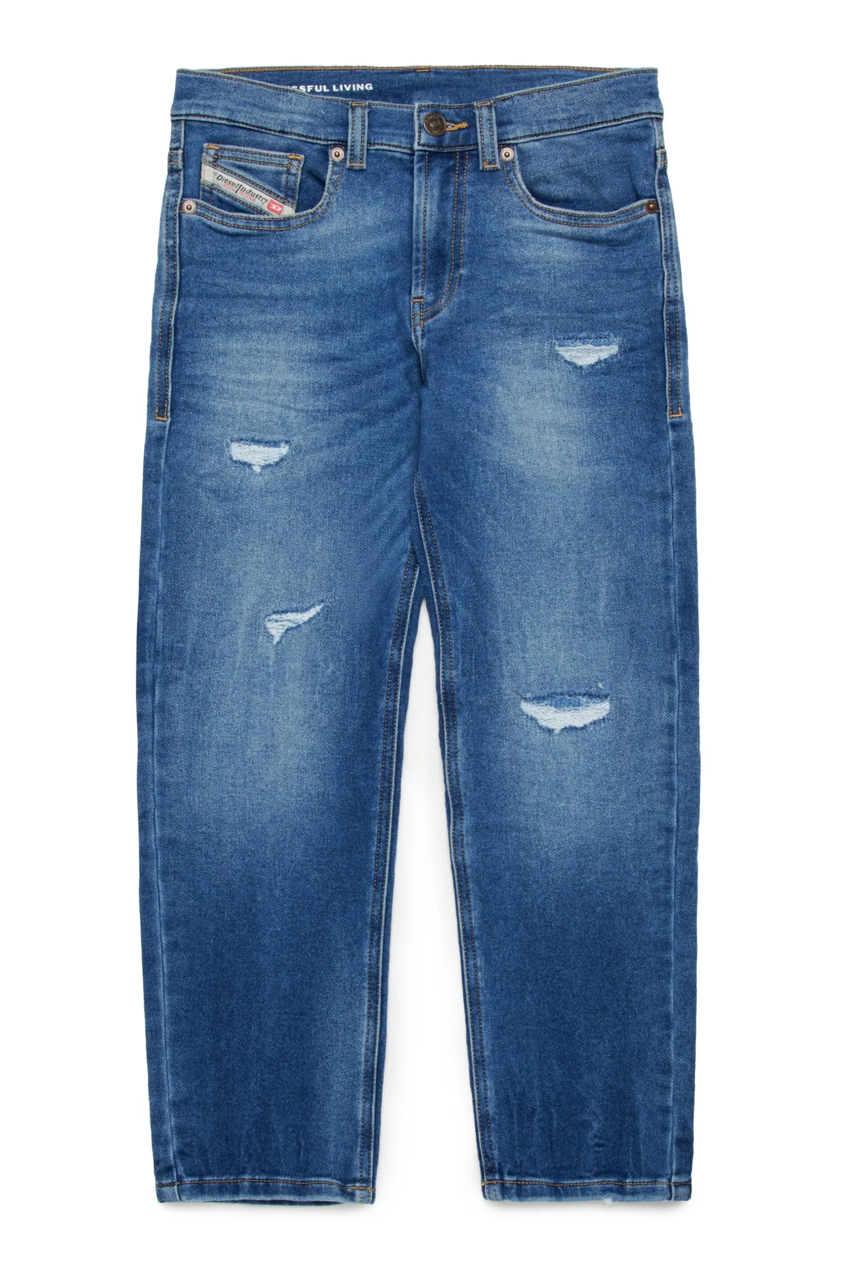 DIESEL JoggJeans® straight blu medio con rotture - 2010 | Bambino Denim-Mania | Denim-Mania