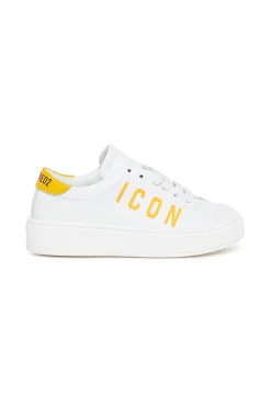 DSQUARED2 Leather low trainers with ICON logo | Bambino Sneakers | Sneakers