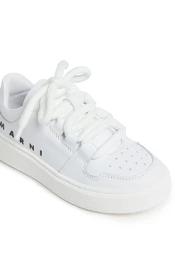 MARNI Leather low trainers with logo | Bambino Sneakers | Sneakers