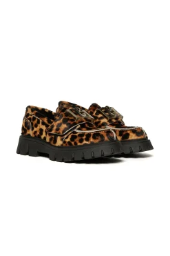 DSQUARED2 Mocassini in pelle leopardata | Stivali E Anfibi | Anfibi E Stivali